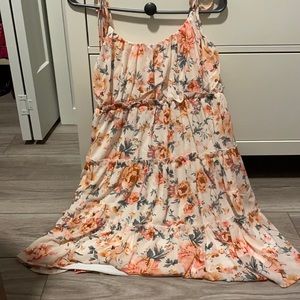 Pink rose mini dress